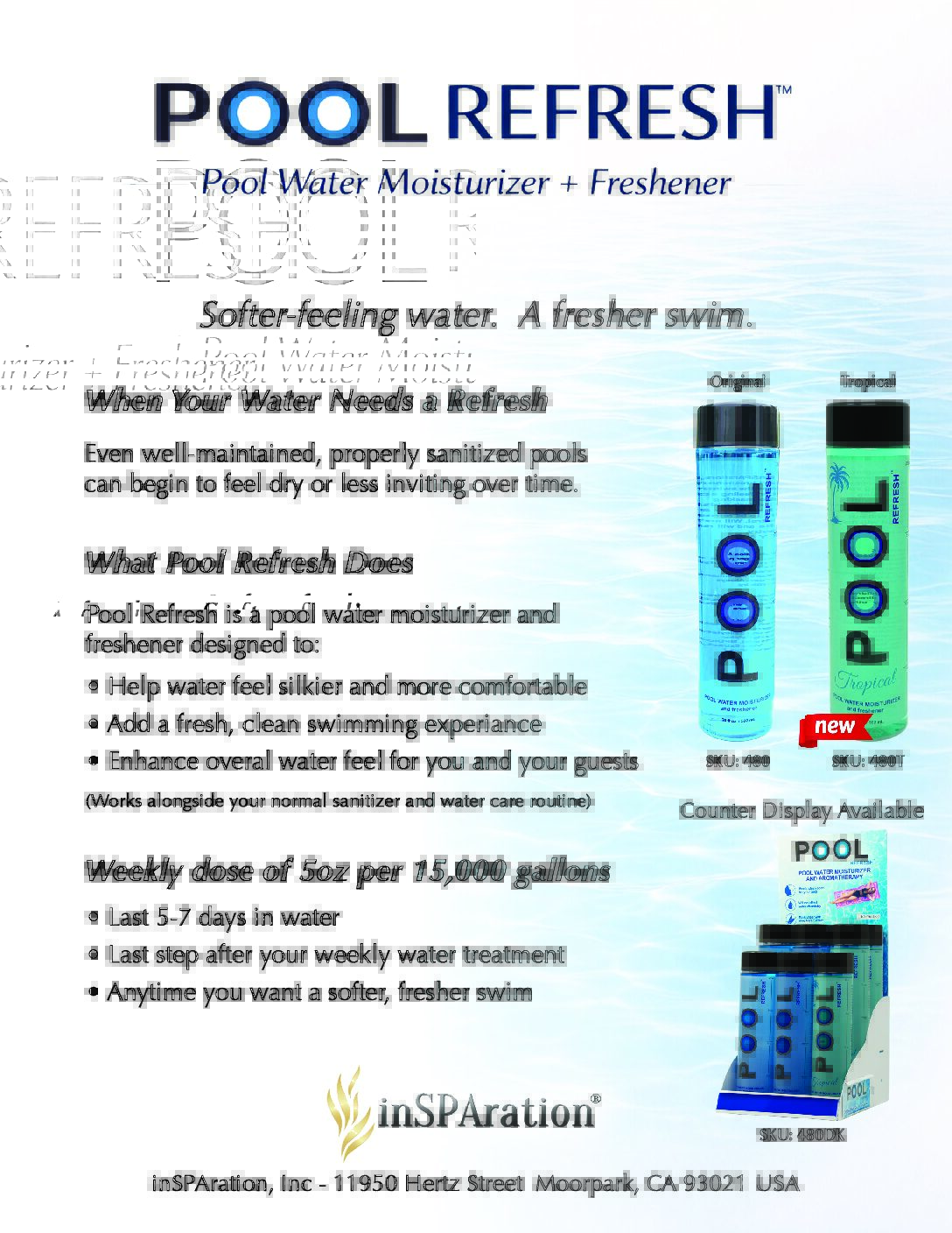 Pool & Spa Refresh Counter Display Kit w/Product - Image 2