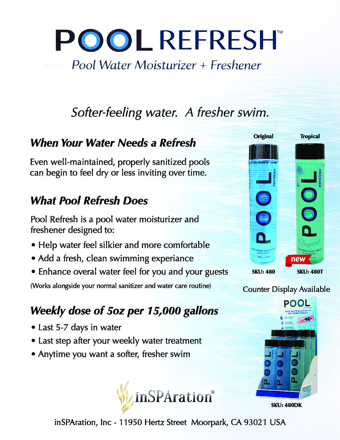 Pool Refresh "Tropical" 20oz - Moisturizer and Freshener - Image 7